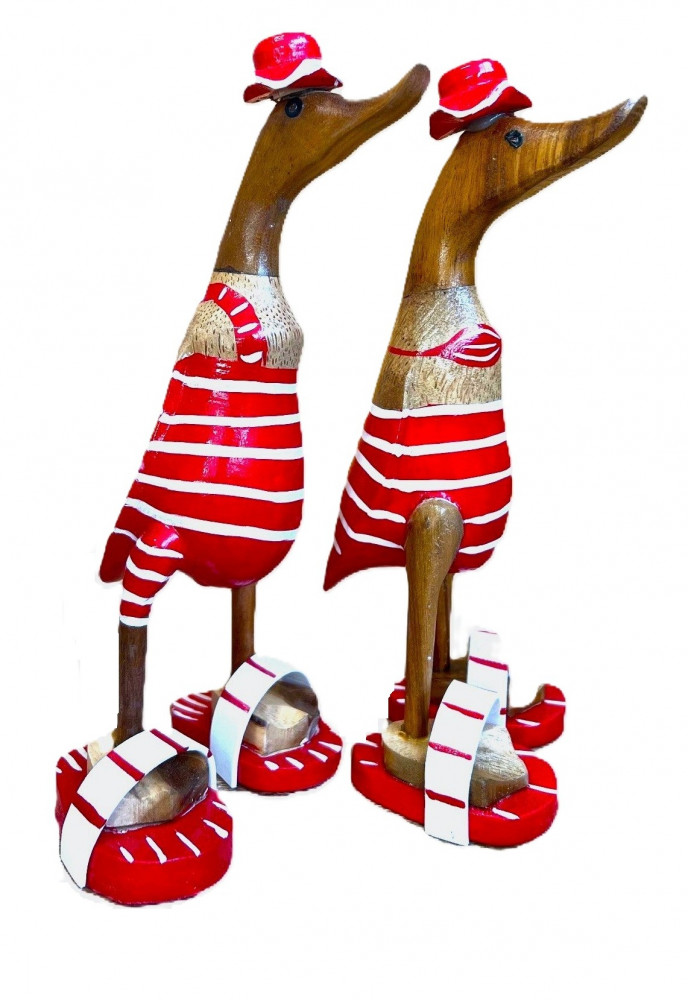 Ente am Strand aus Bambus